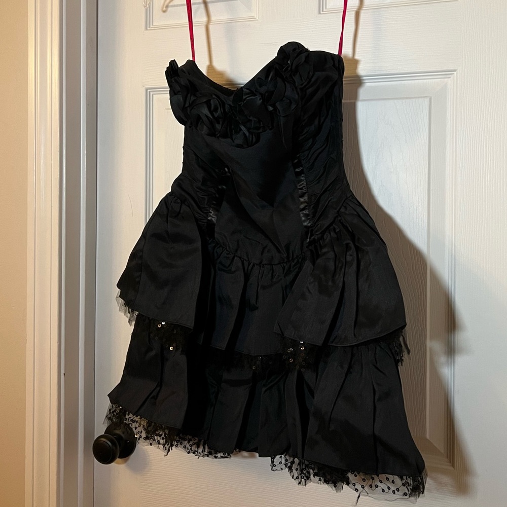 Betsey Johnson Dream Dress 2010 | Black Roses and Sequins | Size 2